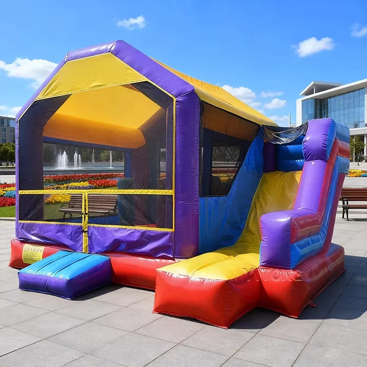 Château gonflable de grande qualité commercial avec toboggan pour événements extérieurs et grand château gonflable avec toboggan