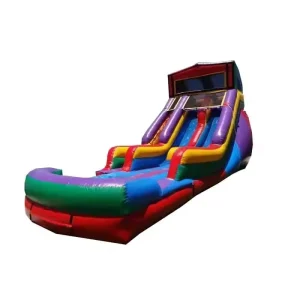 वाणिज्यिक ग्रेड inflatable ड्राई स्लाइड डबल लेन मनोरंजन मेले की स्लाइड बच्चों और वयस्कों के लिए