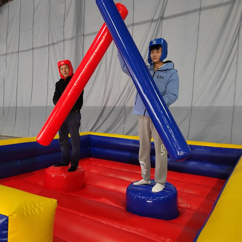 Commercial Grade Inflatable Jousting Set for Outdoor Events and Amusement Rentals