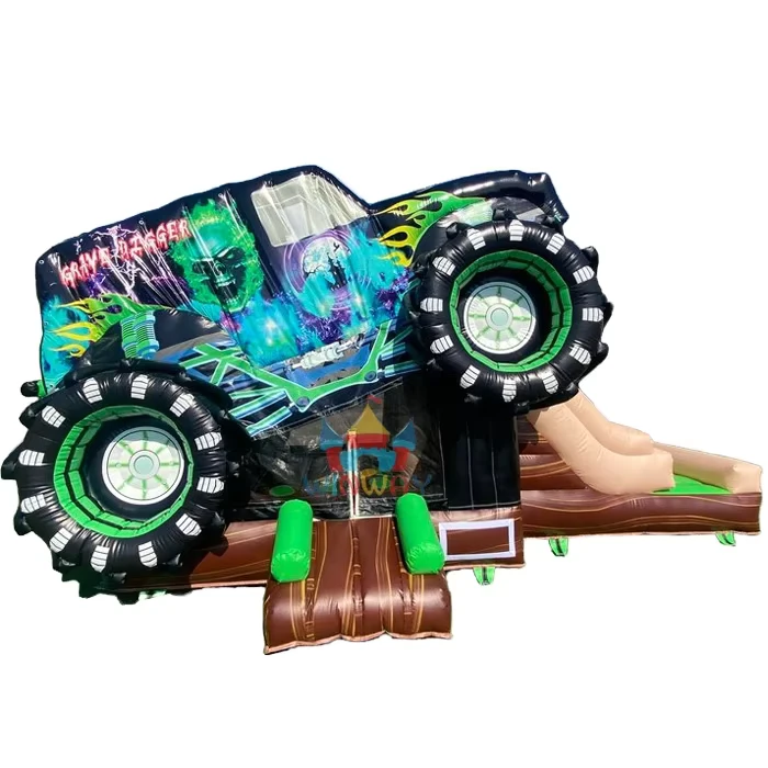 Combo de Castillo Inflable de Camión Monster Truck Inflable de Grado Comercial