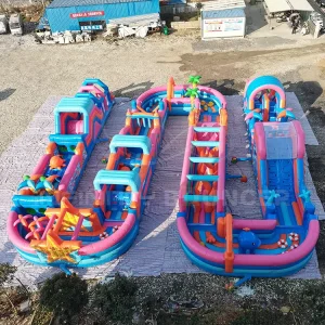 Commercial Grade Inflatable Obstacle Course Outdoor Games PVC Inflatable Competitive Obstacle Inflatable Obstacle Course Long