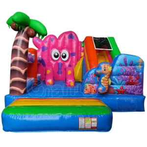 Commercial Grade Inflatable Residential Jumping Castle Inflatable Bouncy with Slide Outdoor and Indoor Party Rental