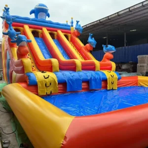 Commercial Grade Inflatable Water Pool Slide inflatable Water slip Slide for Summer Party Toy