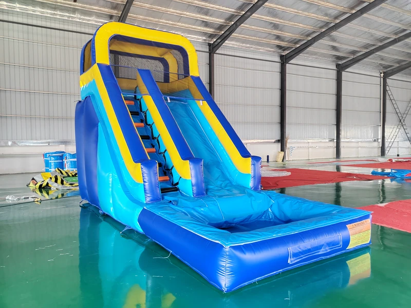 Gewerbliche aufblasbare Wasserrutsche, strapazierfähiges PVC, CE-zertifiziert, 1 Jahr Garantie, 9x3x5,5m für kommerzielle Outdoor-Events