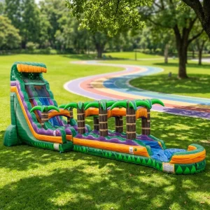 สไลด์น้ำแบบพาณิชย์ที่สามารถพองได้ Slip N Slide สำหรับเช่าปาร์ตี้ผู้ใหญ่ CE รับรอง รับประกัน 3 ปี สูงสุด
