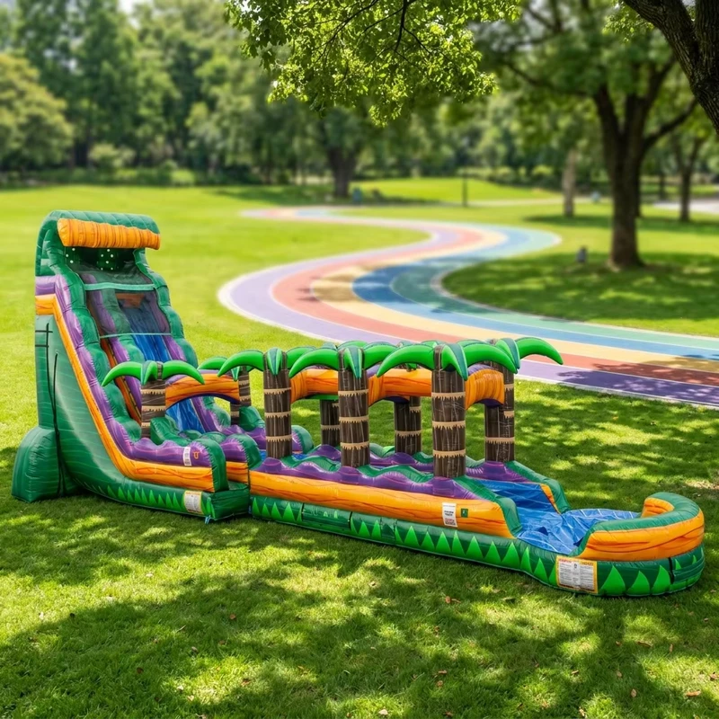 Escorrega Inflável de Água de Grau Comercial Slip N Slide para Aluguer de Festas para Adultos Certificado CE 3 Anos de Garantia Máx