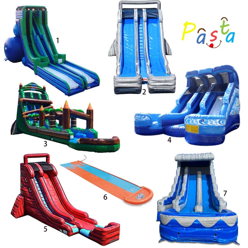 Commercial Grade Large Blow Up Water Slides Park Giant Outdoor Big Inflatable Water Slide With Pool For Adult Kids