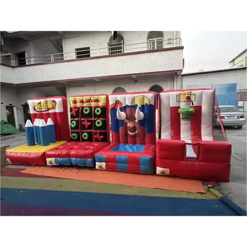 Commercial Grade One 4 in 1 Inflatable PVC Tarpaulin Carnival Games Inflatable Sport Game with Customized Color Design