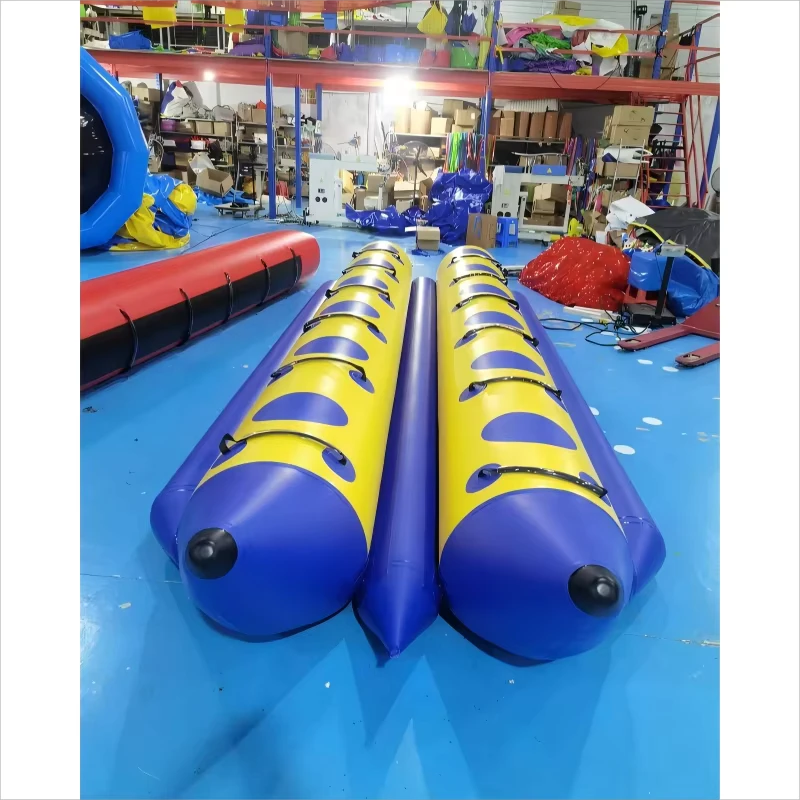 Thuyền chuối đôi bơm hơi thương mại chất lượng cao với bạt PVC 0.9mm