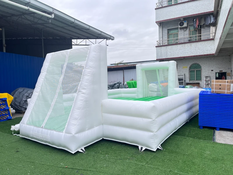 Terrain de football gonflable de qualité commerciale, arène de football gonflable, terrain de football gonflable avec toile en PVC de 0,55 mm