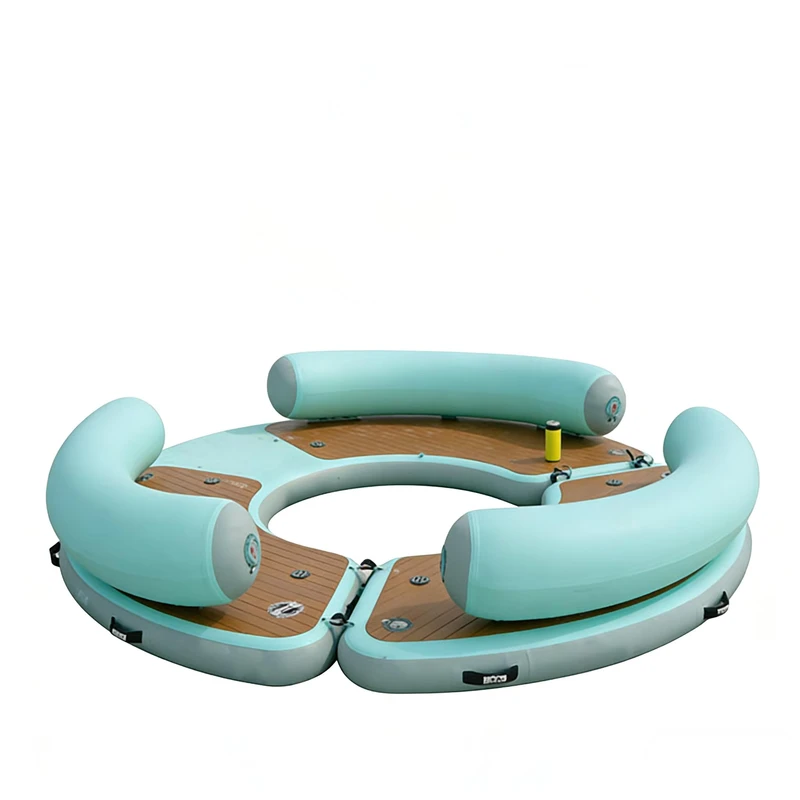 ท่าเทียบเรือเป่าลมแบบโมดูลาร์ PVC เกรดเชิงพาณิชย์ ขนาด 100-500 กก. รองรับผู้โดยสาร 5-10 คน ใช้งานกลางแจ้งในน้ำตื้น