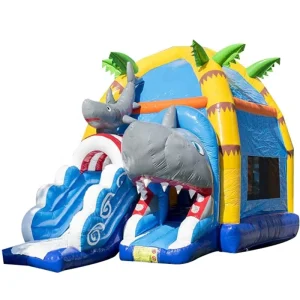 Commercial Grade PVC Dinosaur Inflatable Bouncy House Slide Combo Customized Color 3 Year Warranty Easy Setup Unisex Outdoor