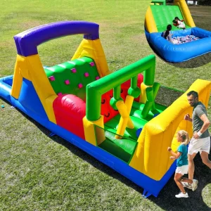 Commercial Grade PVC Inflatable Bounce House Adult Kid Party Game Wet Dry Obstacle Course with Slide Pool Ball Pit Climbing
