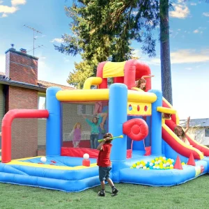 Commercial Grade PVC Inflatable Bouncer House Combo Kids Party Bouncy Castle with Slide Ball Pit Climbing Blower