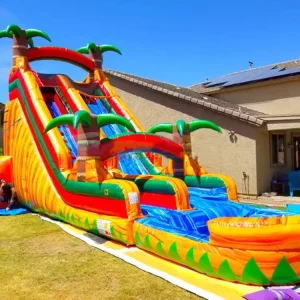 Commercial Grade PVC Outdoor Kids Inflatable Water Slide With Pool Custom Size Big Bouncy Castle Jumping Castle