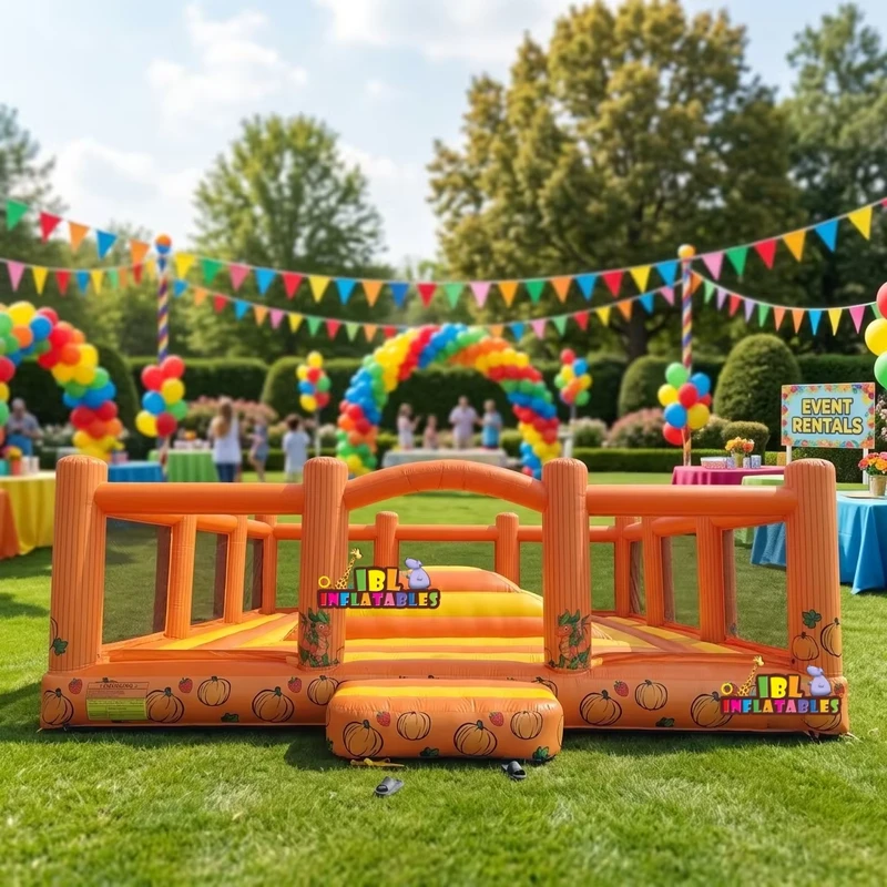 Castelo Inflável Comercial em PVC de Abóbora para Crianças, Casa de Saltos Inflável, Jumper Inflável para Negócios de Aluguer em Festivais de Carnaval