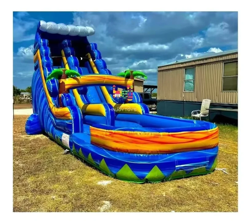 Rumah Lompat Inflatable Kelas Komersial PVC Satu Jalur, Pekerjaan Jahitan Ganda, Mudah Dipasang, Kualitas Unggul untuk Penggunaan Luar Ruangan