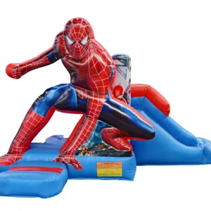 Commercial Grade PVC Super Hero Inflatable Bouncer with Slide Blow up Jumping Castle for Kids Outdoor Backyard Party for Sale