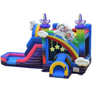 Commercial Grade Unicorn Inflatable Bounce House with Slide and Pool Heavy Duty PVC for Backyard Fun Rental Business