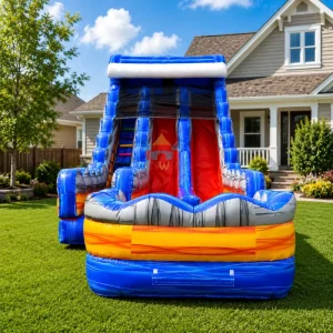 Commercial Grade Water Slide Inflatable Water Slide with Water Pool Dual Lane Bounce Slide for Summer Playing for Kids and Adult