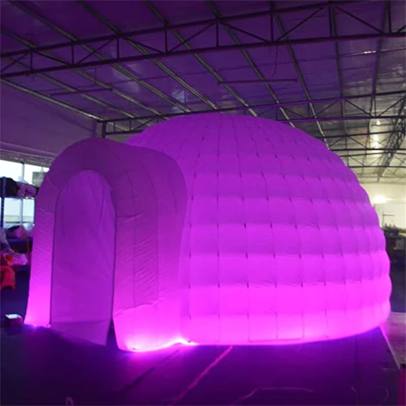 Commercial Grade Waterproof Windproof Outdoor Event Dome House Inflatable Party Dome Tent with LED Light