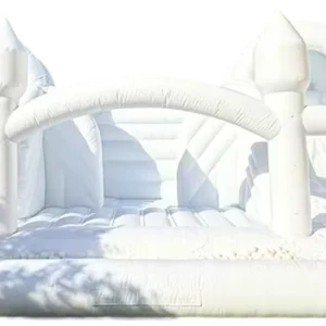 Commercial Grade White Pastel Wedding Castle Large Inflatable Bouncy House with Double Slides for Kids Bounce House Fun