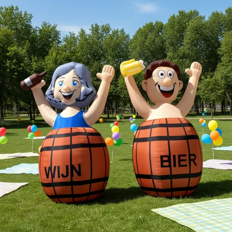 Commercial Grade Yard Giant Balloon Doll WIJN BIER Waterproof Durable 10-12 ft Plug Powered Model A7054