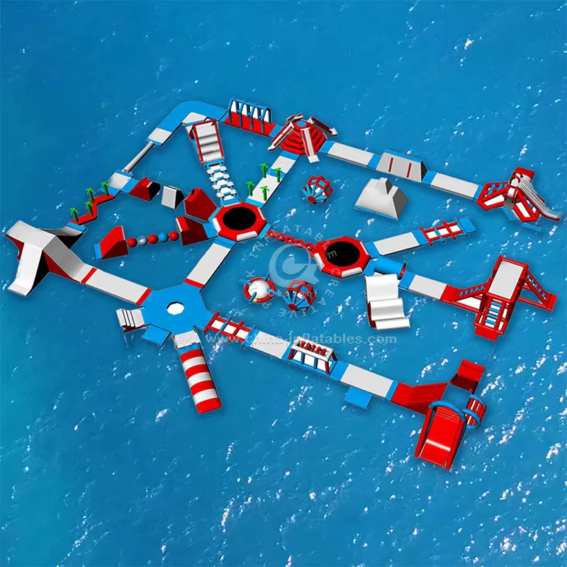 Commercial Home Indoor Outdoor Inflatable Water Park Playground Splash Floating Obstacle EN14960 Certified 500kg Capacity