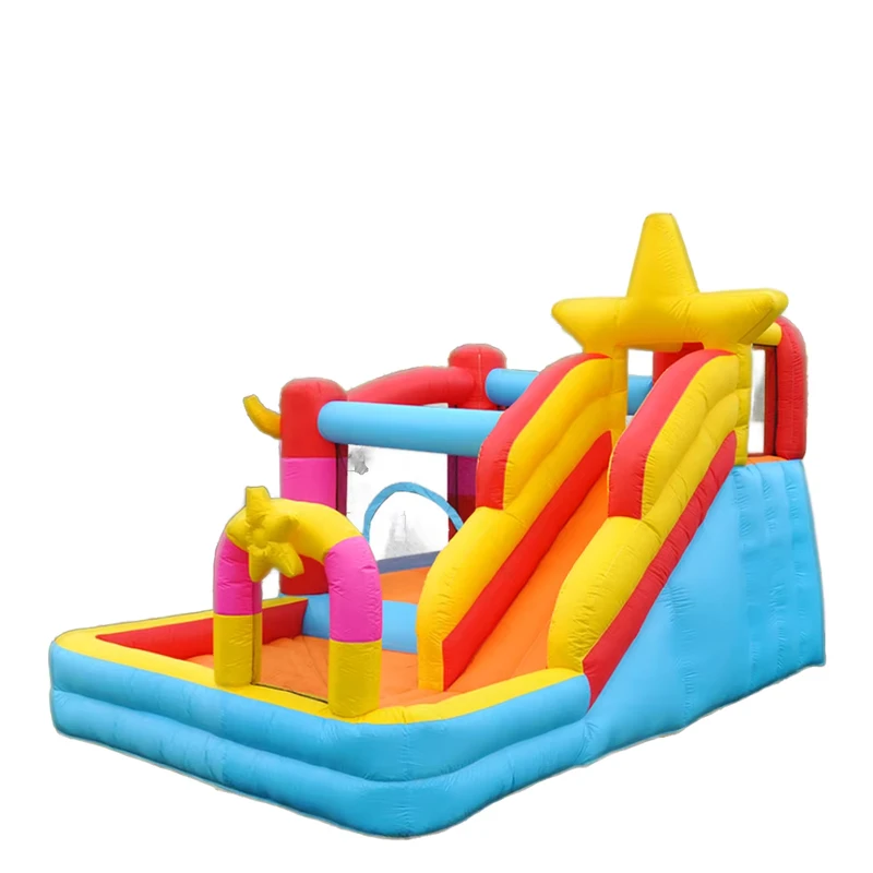 Castillo inflable ecológico comercial para interiores y exteriores, tela Oxford de PVC, tamaño 4x4, capacidad máxima 3 niños