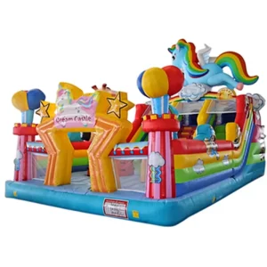 Commercial Indoor Outdoor Inflatable Bouncy Castle Park with Slide PVC Material Eco Friendly