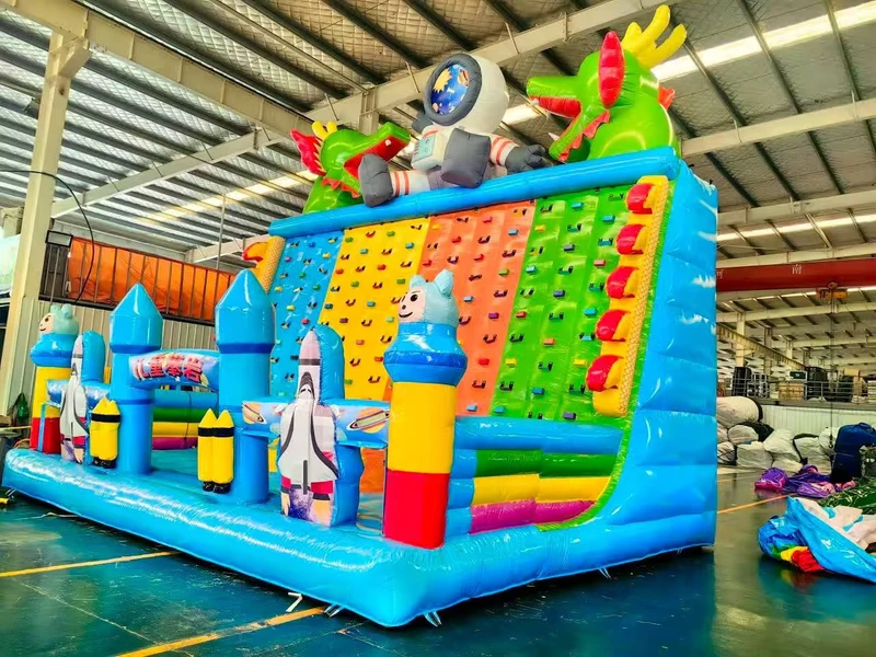 Muro de Escalada Inflável Comercial Interior e Exterior Castelo de PVC Jogos de Montanha com Acessórios de Montagem Fácil