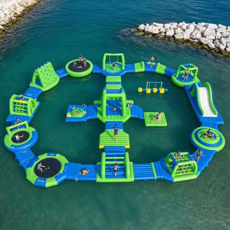 Gewerbliche Indoor-Outdoor Nutzung schwimmendes aufblasbares Wasserpark Spielgerät Hindernisparcours Kombi Spielplatz