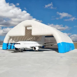 Commercieel opblaasbaar luchtkoepel ondersteunde structuur, vliegtuig hangar opslagtent, PVC zeildoek, waterdicht, winddicht, zonbescherming