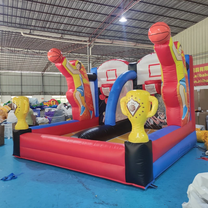 Commercial Inflatable Basketball Court for Backyard Party Kids Shooting Basketball Inflatable Sports Game for Events