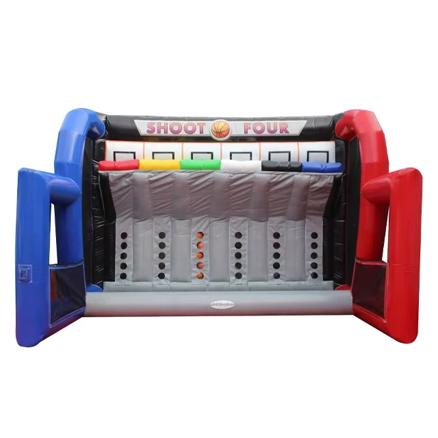 Kommerzielles aufblasbares Basketball-Wurfspiel Aufblasbares Basketball Connect 4 Spiel