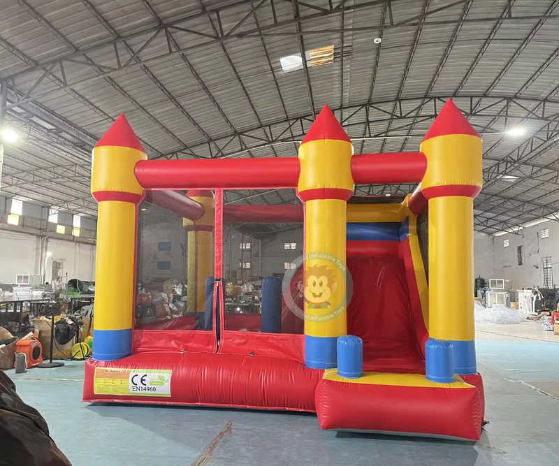 Kombinasi Rumah Bouncing Inflatable Komersial Pastel untuk Anak-anak