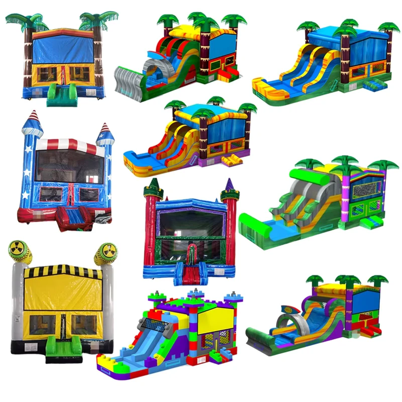 Commercial Inflatable Bounce House Combo with Slide Pool Ready to Ship