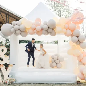 Kastil Bouncy Pernikahan Rumah Lompat Inflatable Komersial