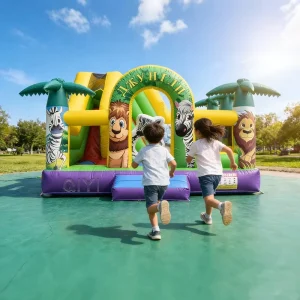 Commercial Inflatable Bounce House with Slide Bouncer Slide Combo Party Rental Equipment Hupfburg for Business
