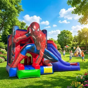 Permainan Kastil Bouncer Inflatable Komersial untuk Anak-anak, Rumah Inflatable, Pesta Lompatan dan Kombinasi Seluncur Luar Ruangan
