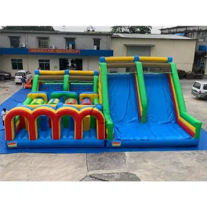 Commercial Inflatable Bouncer Large Adults Challenge Game Playground Inflatable Obstacle Course Bounce House for 4 Adults