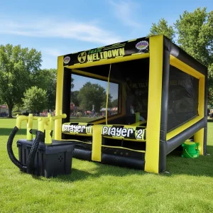 Commercial Inflatable Cannonball Air Blaster Inflatable Gun Shooting Sport Games for Kids and Adults