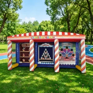Commercial Inflatable Carnival Game 3 in 1 for Kids & Adults PVC Material 4mX3m Size Easy Setup