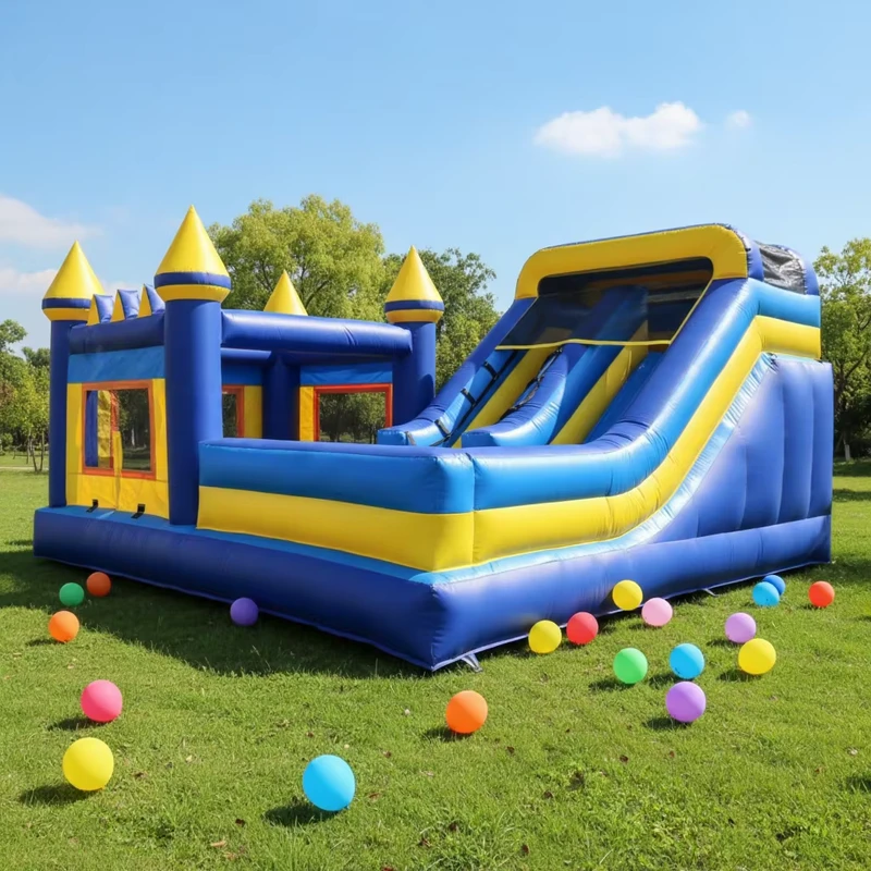 Commercial Inflatable Castle Inflatable Jumping Trampoline Combination Slide Inflatable Jumping Children and Adults with Blower