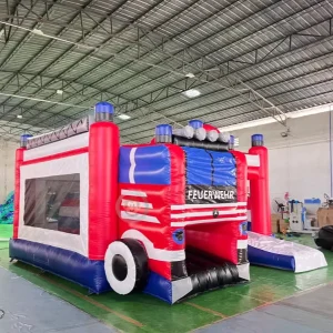 Combo gonflable commercial avec château de saut et toboggan pour enfants