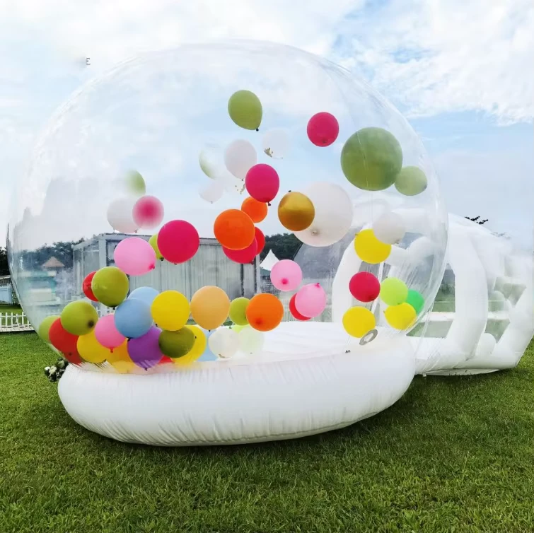 Commercieel Opblaasbaar Koepeltent Verjaardagsfeest Springhuis Opblaasbaar Bubbelhuis met Springbasis voor Evenementen