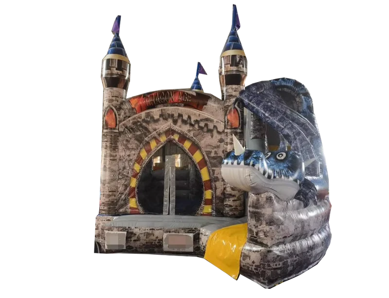 Combo de château gonflable en forme de dragon pour garçons et filles