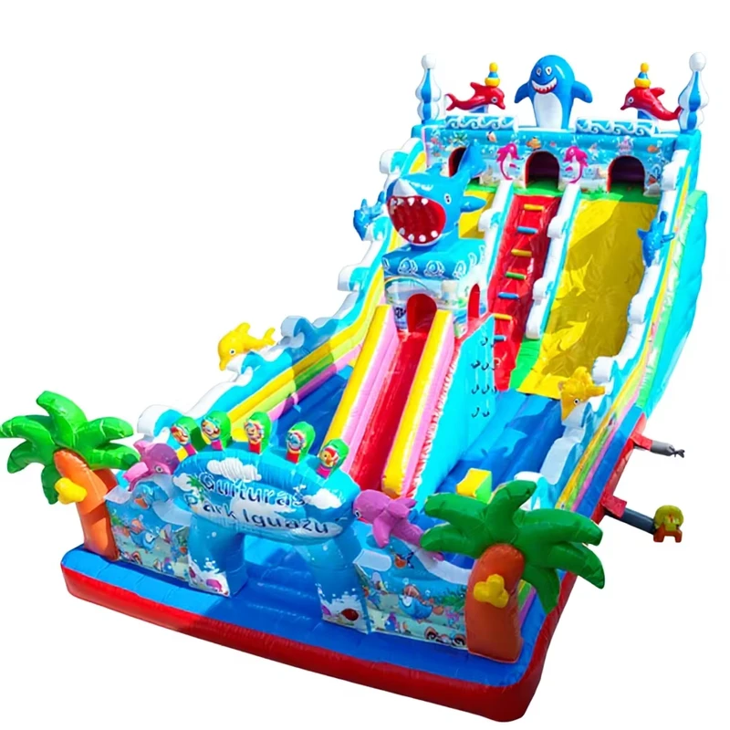 Commercial Inflatable Dry Slide Giant Outdoor Kids Adults Amusement Park Party Rental Waterproof PVC Eco Friendly 12mx6mx6m Safe