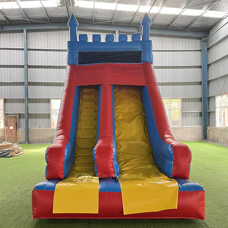 Deslizadores inflables secos comerciales, deslizadores de juego al aire libre para niños, inflables para niños y adultos