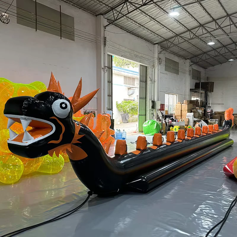 ท่อเป่าลมเล่นน้ำเชิงพาณิชย์แบบลากได้ Dragon Boat